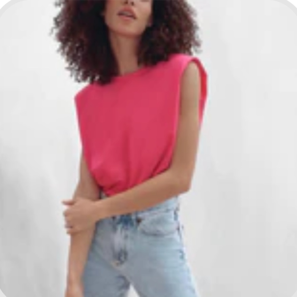 French Connection Padded Muscle Tank - Hot Pink - XS - NWOT